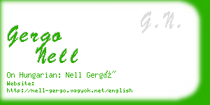 gergo nell business card